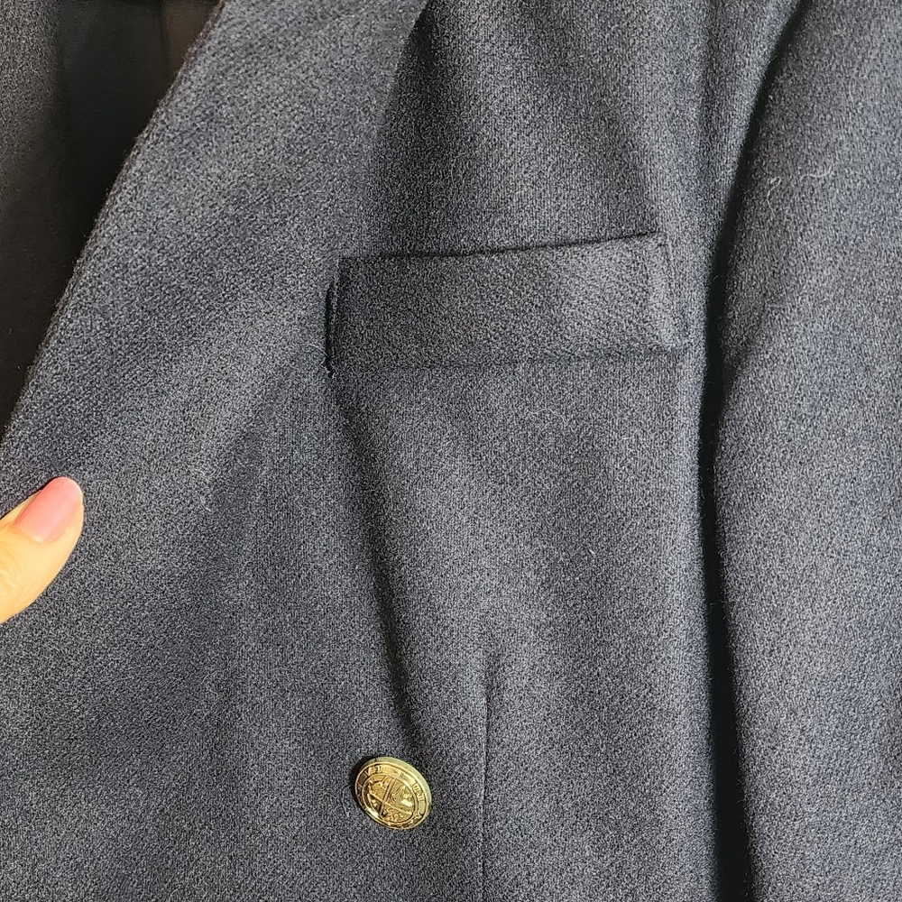 NWT Stephanie Andrews BEAUTIFUL womens 8 blue double breasted 6 button blazer - Picture 6 of 8